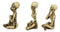 Gothic Necromancy Magic See Hear Speak No Evil Bony Skeleton Figurines Set Of 3