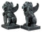 Ebros Stoic Notre Dame Roaring Lion Heart Sword & Shield Bearer Gargoyle Figurine Set