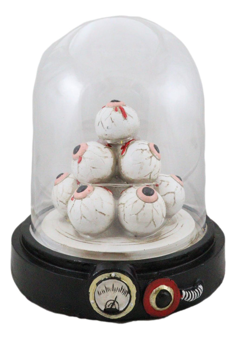 Occult Wicca Witchcraft Eyeballs Mound of Eyes In LED Light Cloche Glass Dome