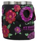 Ebros Gothic Black Red Pink Green Day of The Dead Sugar Skull Mug 12 Oz