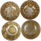 Ebros Made in Japan Tan Floral Ochawan Rice Soup Salad Porcelain Bowls Set of 4