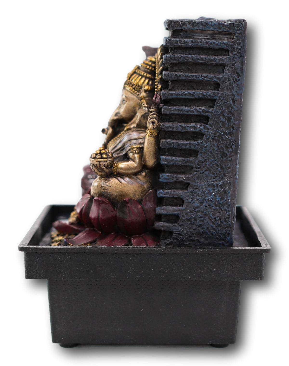 Ebros Elephant-Headed Hindu god Ganesha Flowing Water Fountain Resin Home Decor