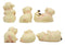 Whimsical Farm Baby Porky Pig Piggies Set of 6 Figurines 3"H Small Statues Decor