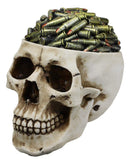 Ebros Day of The Dead War Ammo Bullet Casings Grinning Skull Decorative Stash Box