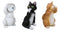 3 Wise Kittens See Hear Speak No Evil Orange Tabby White Black Cats Figurine Set
