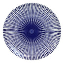 Pack Of 6 Modern Blue White Geometric Focus Porcelain Round Lunch Salad Plates