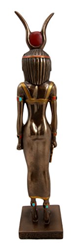 Ebros Egyptian Queen Goddess Isis Ra Decorative Figurine 9"H In Faux Bronze Sculpture - Ebros Gift