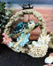Ebros Larger Nautical Marine Blue Shell Sea Turtle Swimming By Coral Reef  Statue