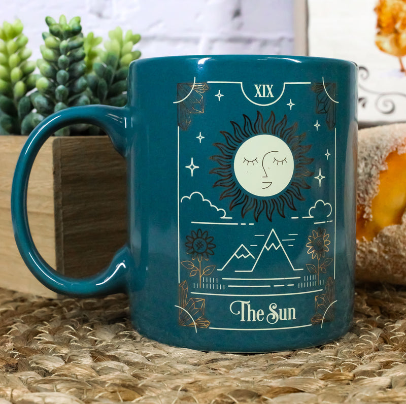 Wicca Fortune Teller Psychic Tarot Cards The Sun Ceramic Tea Coffee Mug Cup
