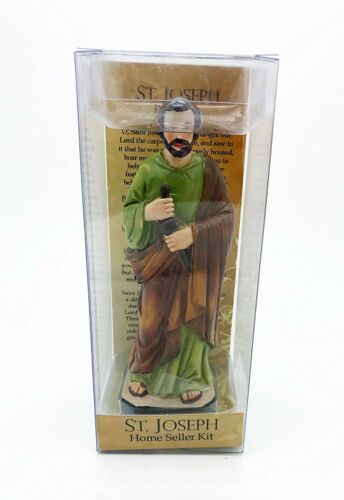 Catholic Saint Joseph Figurine Home Seller Kit With Prayer Card In Blister Pack