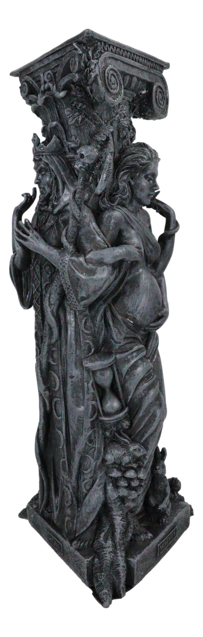 Ebros Gift Triple Goddess Maiden Expectant Mother & Crone Pagan Worship Decorative Candle Holder Figurine