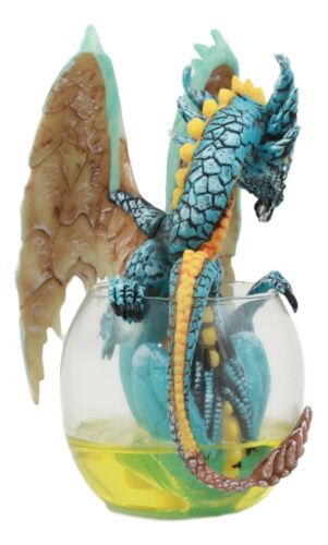 Ebros Drunken Whiskey Spirit Dragon Statue Medieval Renaissance Fantasy Decor Figurine - Ebros Gift