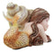 Ebros Under The Sea Young Mermaid Resting by Snail Sconce Shell Figurine