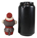 Ebros Furrybones Sock Munky Figurine in Stuffed Sock Monkey Costume 3 Inch Tall