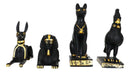 Egyptian Gods Horus Androsphinx Bastet And Anubis Mini Figurines Set of 4