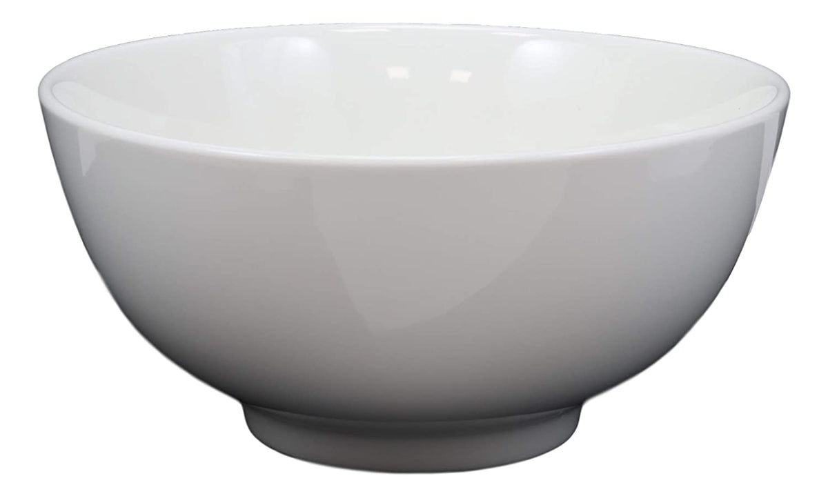 Contemporary White Porcelain Large Ramen Pho Udon Soup Bowls 48oz 8.25"D (Set 3)