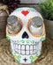 Day of The Dead Tattoo White Sugar Skull Salt And Pepper Shakers Holder Figurine