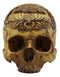 Tibetan Buddhist And Hindu Kapala Tantric Ritual Skull Statue With Ashtamangala