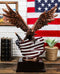 Patriotic Wings of Glory Bald Eagle With Old Faithful American Flag Figurine