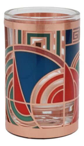 Frank Lloyd Wright Max Hoffman Rug Design Brass Votive Candle Holder 3.25"Tall