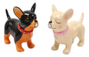 Kissing Chihuahua Couple Puppy Dogs Magnetic Ceramic Salt And Pepper Shakers Set