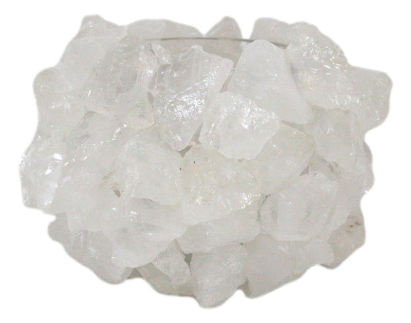 Quartz Crystal Mineral Stone Rocks Floral Vase Contemporary Accent Sculpture