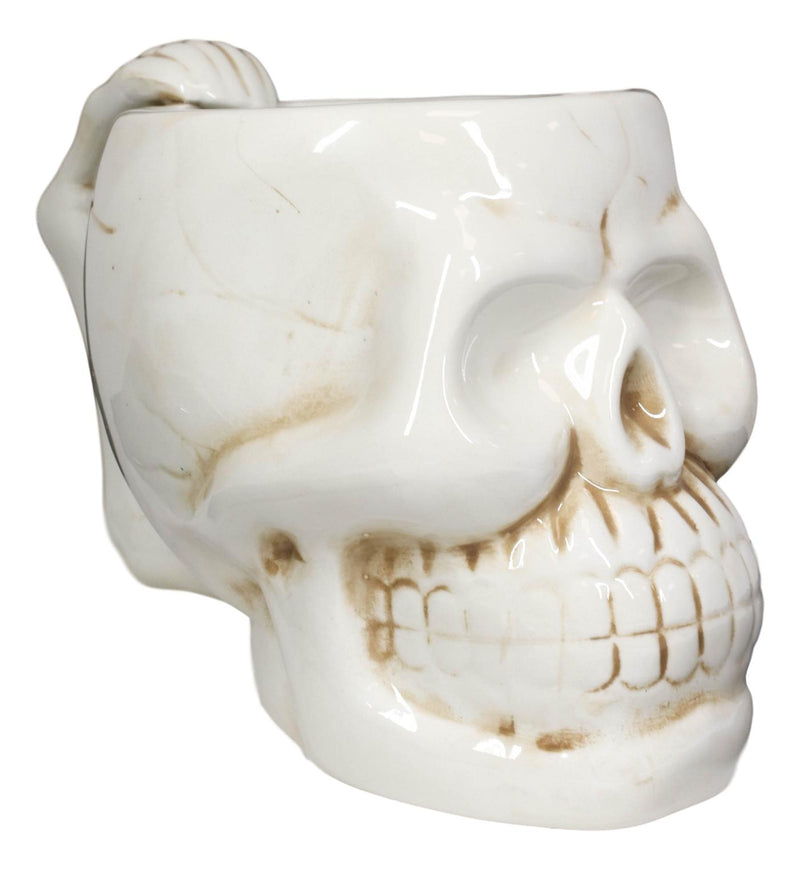 Ebros Ossuary Ghastly Death Skull Drinking Coffee Mug 12oz Tankard Beer Cup