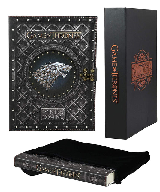 Game of Thrones Winter Is Coming Stark Direwolf Large Embossed Journal 7"x10"