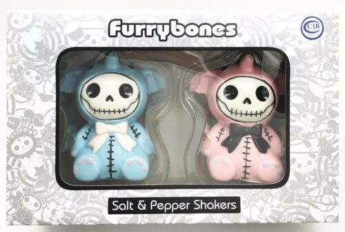 Ebros Furrybones Elephant Voodoo Skeleton Ceramic Salt And Pepper Shakers Set