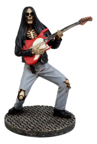 Ebros Day Of The Dead Skeleton Hell Rock Band Electric Guitarist Figurine