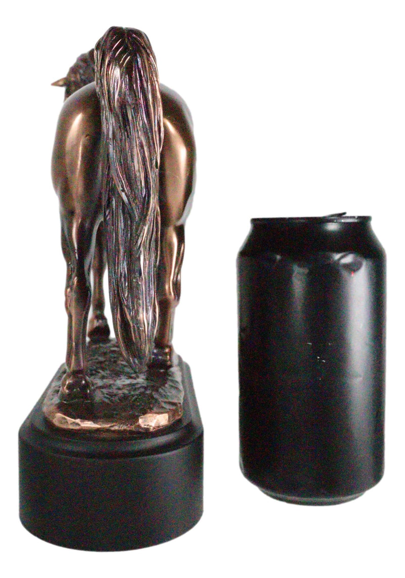 Rustic Western Tennessee Walking Horse Model Stallion Figurine With Trophy Base