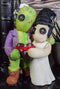 Pinheadz Frankenstein And Bride Holding Voodoo Red Heart Immortal Love Figurine