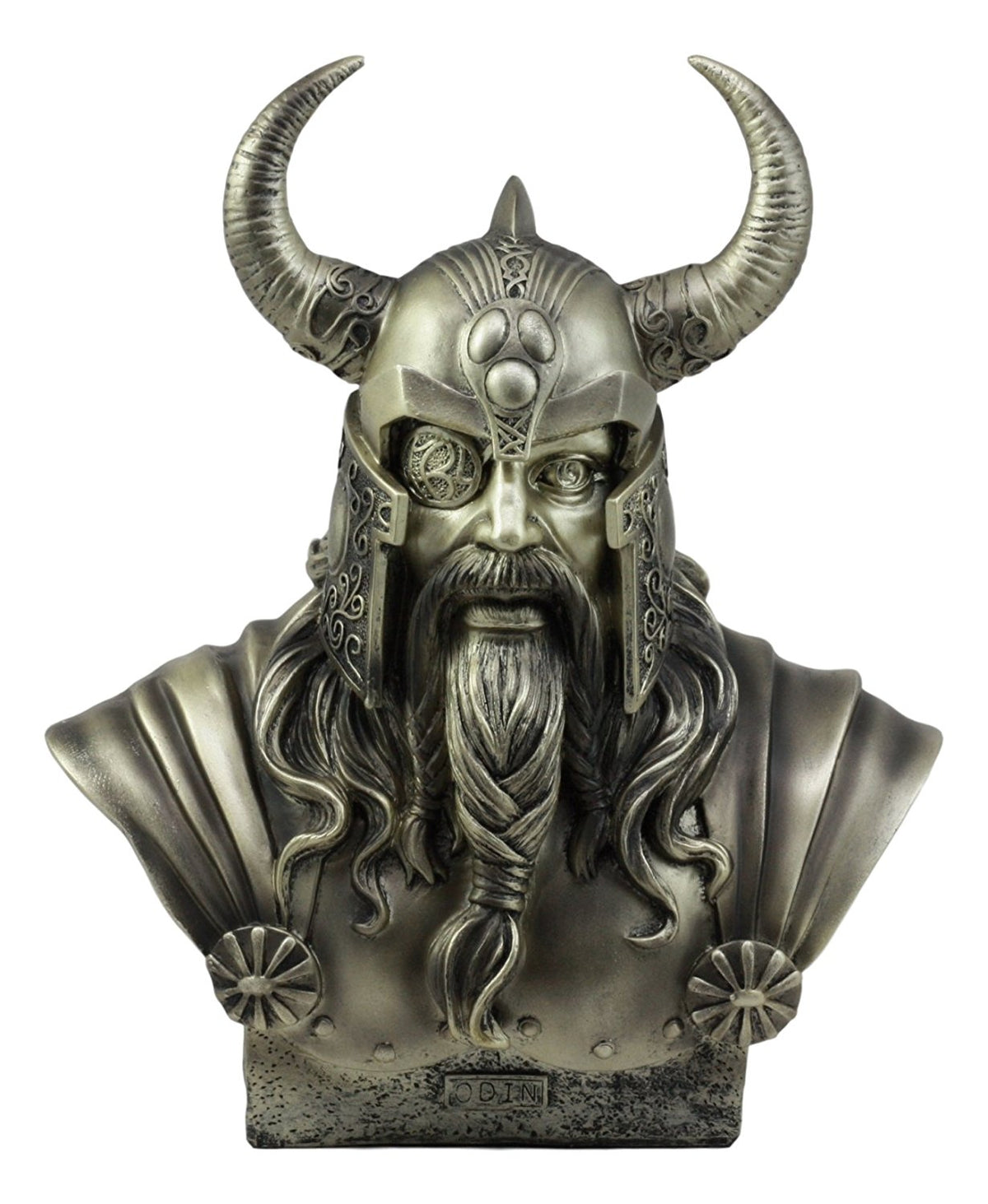 Ebros Warrior God Odin The Alfather Bust Statue 12"H Norse Viking God Odin Ruler Of Asgard Sculptural Figurine - Ebros Gift