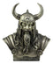 Ebros Warrior God Odin The Alfather Bust Statue 12"H Norse Viking God Odin Ruler Of Asgard Sculptural Figurine