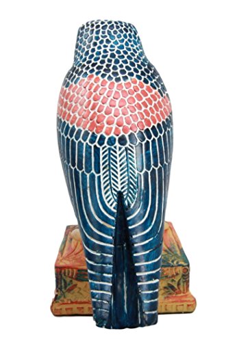 Ebros Egyptian God Horus Falcon On Pedestal Statue 6.25"Tall Figurine - Ebros Gift