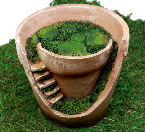 Ebros Fairy Garden Personal Broken Flower Planter Pot Fairy Home Figurine 6.25"H - Ebros Gift