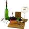 Wine And Grapes Bamboo Cheese Board Knife Wine Stopper Picks & Coasters Gift Set