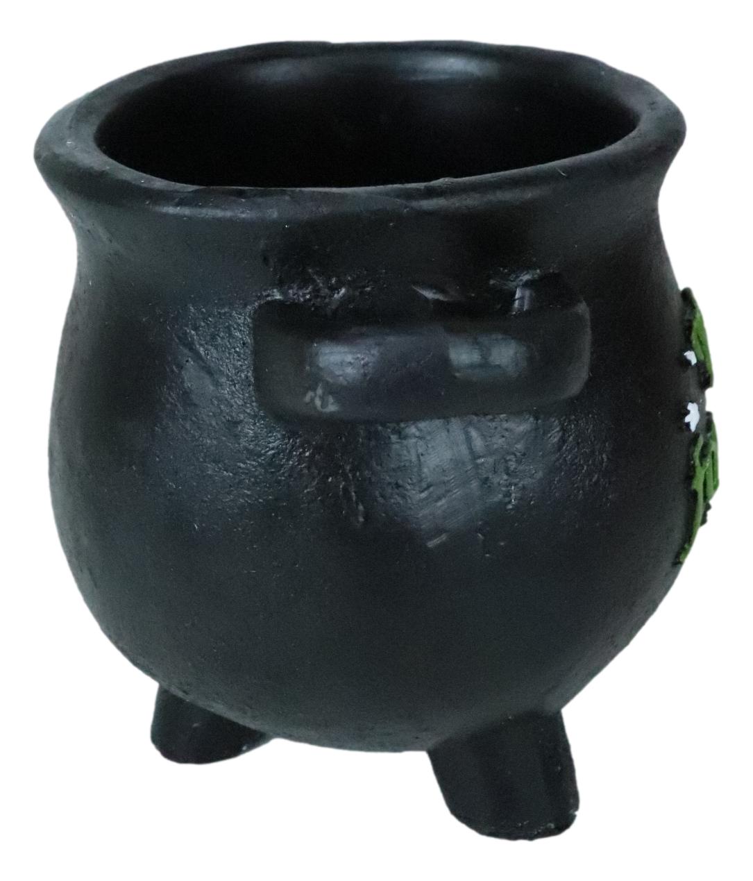 Green Thumb Gardening Black Witchcraft Herbs For Spells Cauldron Planter Pot 5"D