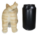 Pet Pal Playful Crouching Feline Orange Tabby Cat Kitten Figurine W/ Glass Eyes