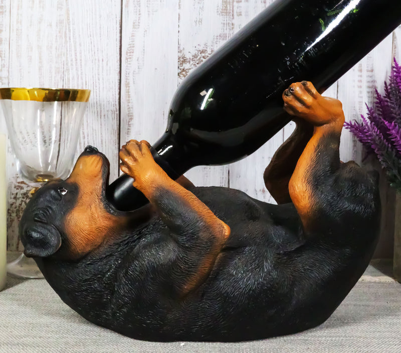 Canine Pedigree Rottweiler Butcher's Dog Wine Oil Bottle Holder Figurine Kitchen