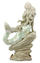 Ebros Large Ocean Princess Ariel Mermaid Sitting On Sea Rock Figurine 16"H Decor