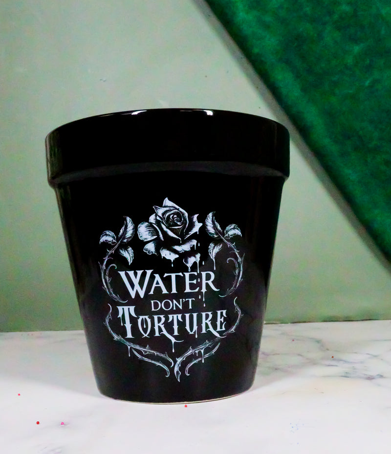 Water Don't Torture Rose Vines Wicca Witch Apothecary Flower Herbs Planter Pot