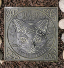 Pack Of 3 Wicca Mystic Black Cat Sees Tells Fortune Teller Resin Stepping Stones