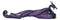Purple Night Sky Dusk Skull Grave Dragon Growling Incense Holder Burner Figurine