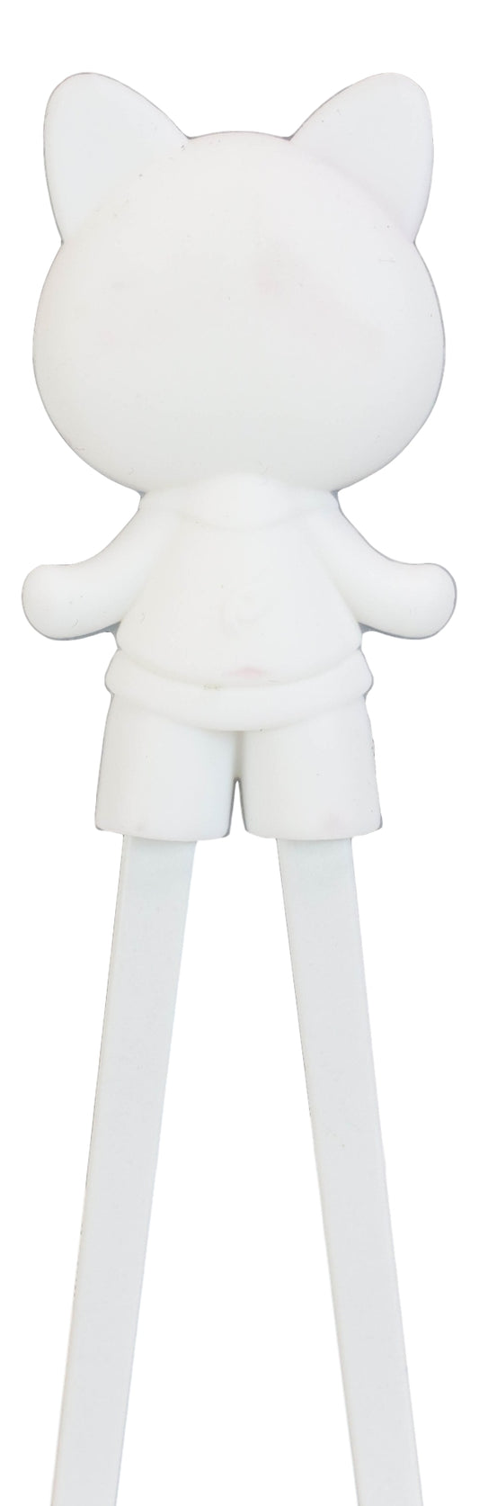 White Miss Piggy Pig Reusable Training Chopsticks Set With Silicone Helper - Ebros Gift