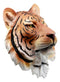 Ebros Orange Bengal Tiger Wall Bust Sculpture Tropical Jungle Predator Figure