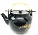 Japanese Winter Tree Art Melamine Tea Pot With Strainer & Flexible Bamboo Handle