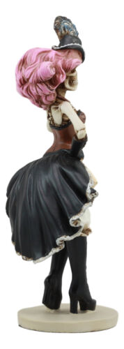 Ebros Steampunk Harajuku Skeleton Lady Assassin With Ion Pistol 7.5"H Figurine