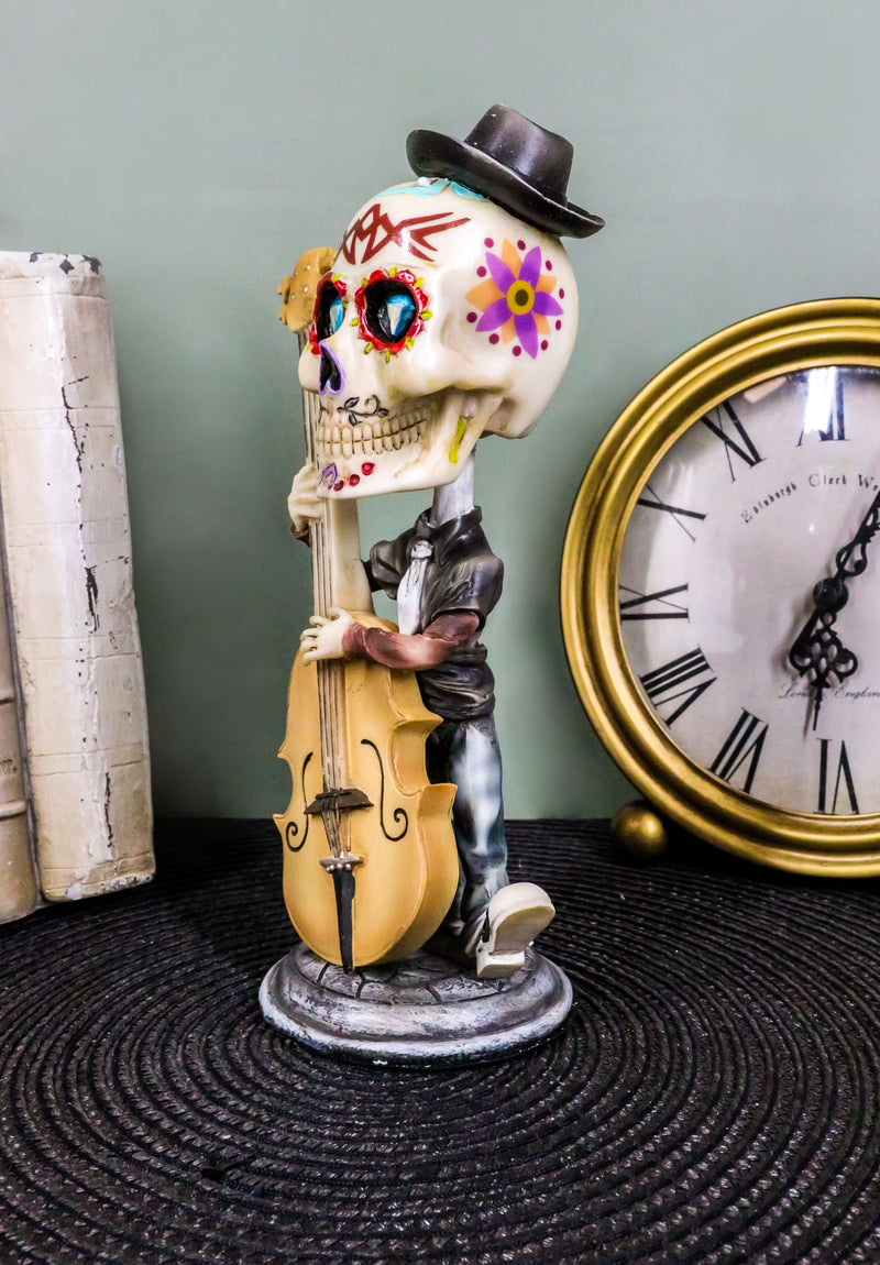 Ebros DOD Skeleton Rock Band Bass Player Bassist Bobblehead Statue 7" Tall