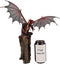 Ebros Pteranodon Dragon Perching On Volcanic Cliff Tower Statue 13.75" Height